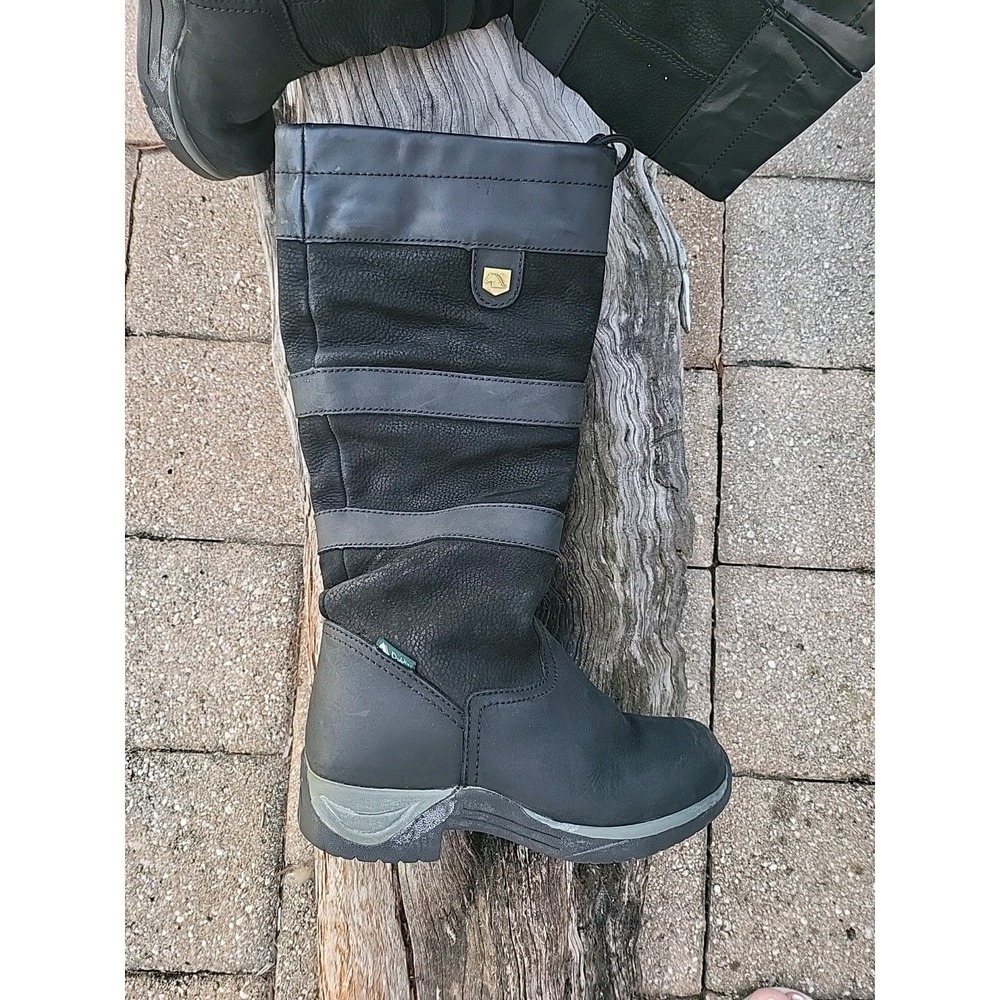 Dublin River Boots III Black Leather Waterproof Riding Boots Regular Ca Size 6.5